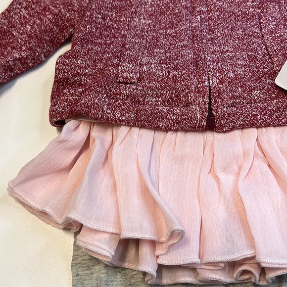 Starting Out 3 PC Jacket, Shirt, & Leggings Set, Pink, Gray, & Burgundy, NWT!! - Picture 5 of 7